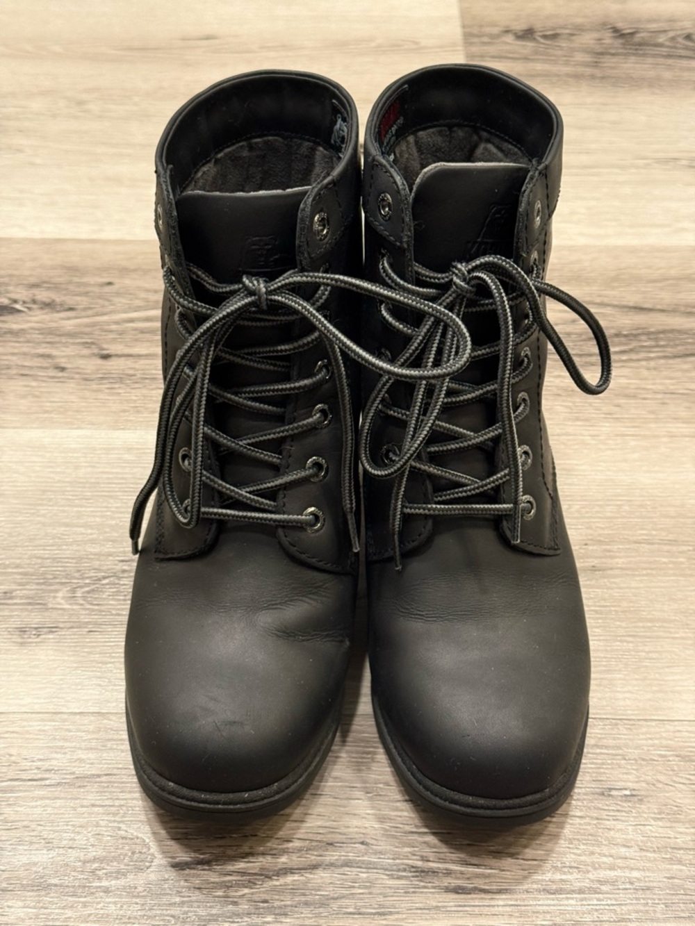 KODIAK Claire Black Lace-Up Block Heel Waterproof Ankle Boots Women’s 8.5 EUC - Picture 3 of 10